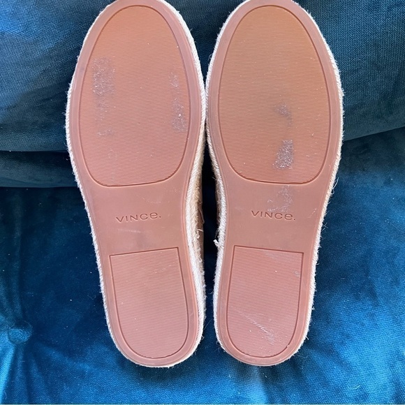 VINCE Ulla Hemp Leather Espadrille Platform Tan Mules SIZE 9.5 NWOT $230. NICE! - Picture 8 of 12